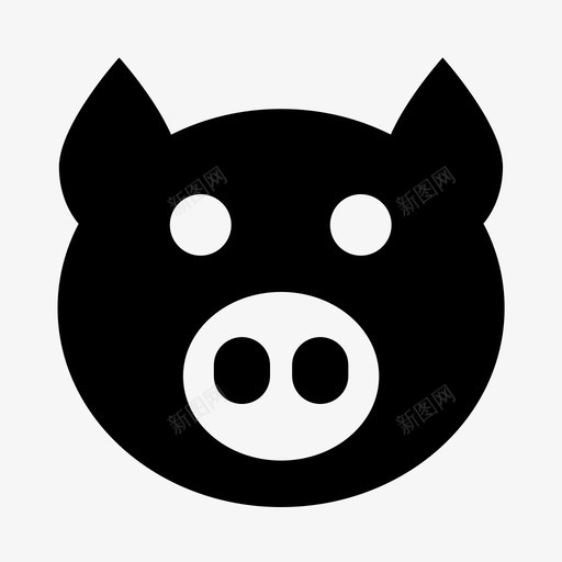 猪动物食物图标svg_新图网 https://ixintu.com 动物 动物材料雕文 猪 猪肉 食物