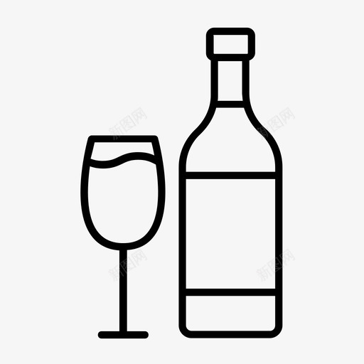 葡萄酒瓶子饮料图标svg_新图网 https://ixintu.com 瓶子 白酒 红酒 葡萄酒 饮料
