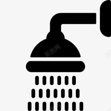 淋浴头浴室清洁图标图标