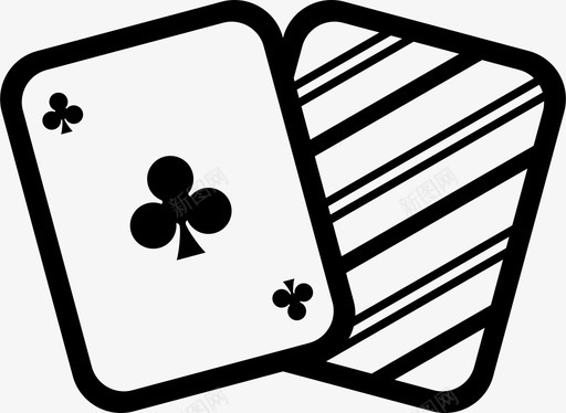 俱乐部的王牌赌博扑克牌图标图标