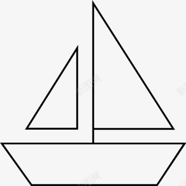 帆船划船游艇图标图标