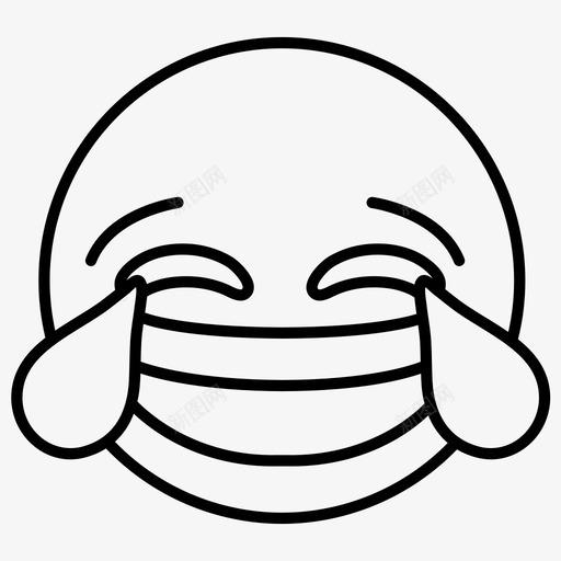 笑脸哭笑表情符号图标svg_新图网 https://ixintu.com emojis lol 哭笑 笑脸 苦笑 表情符号