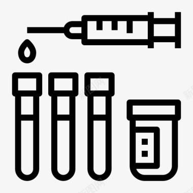 验血检查注射器图标图标