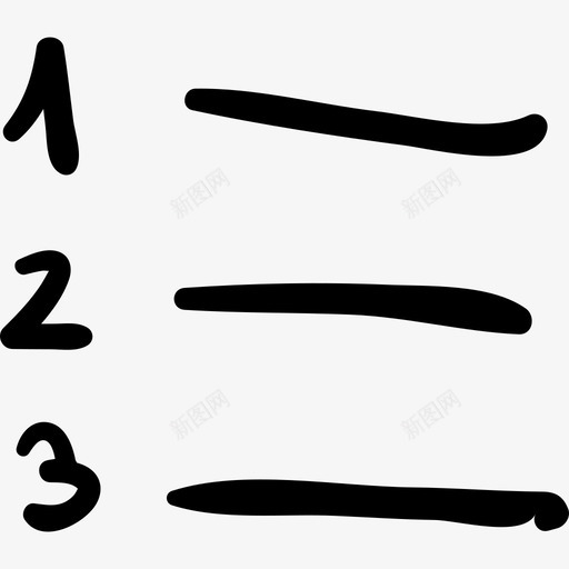 编号列表手绘界面按钮项社交媒体手绘图标svg_新图网 https://ixintu.com 社交媒体手绘 编号列表手绘界面按钮项