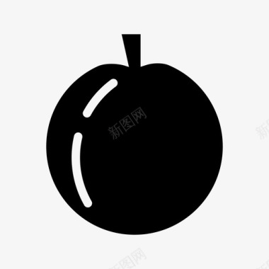 桃食品水果图标图标