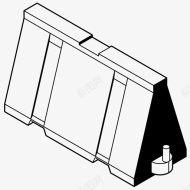 交通屏障控制限制图标图标