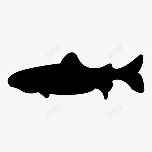 鱼动物自然图标svg_新图网 https://ixintu.com 动物 海洋 自然 鱼 鲨鱼