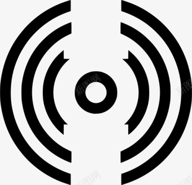 收音机电波天线图标图标