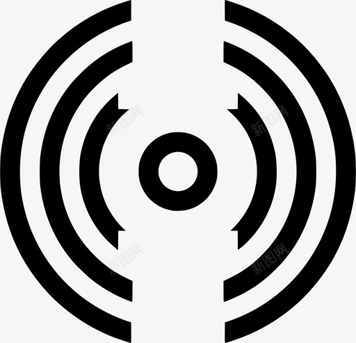 收音机电波天线图标svg_新图网 https://ixintu.com 信号 天线 收音机 无线电波 电波