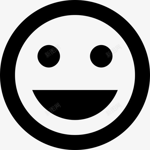 笑脸表情材质单色图标svg_新图网 https://ixintu.com 单色 材质设计 笑脸表情