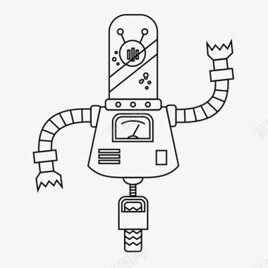 机器人舞者电子游戏图标图标