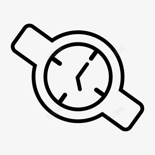 手表时钟时间图标svg_新图网 https://ixintu.com 手表 时钟 时间 配件和衣服 钟表