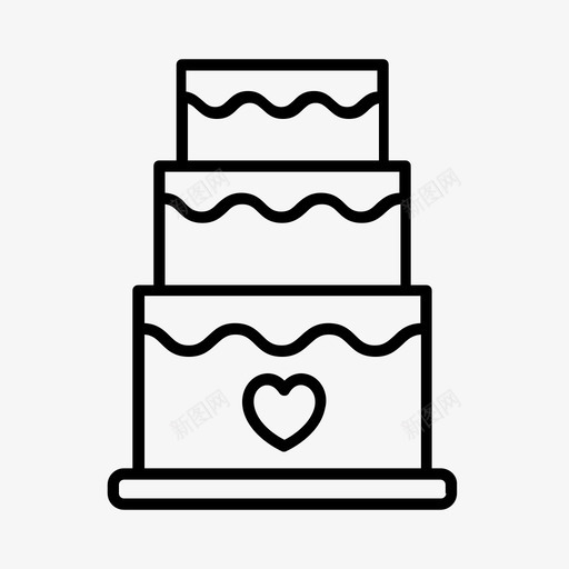 婚礼蛋糕订婚派对爱情图标svg_新图网 https://ixintu.com 婚宴 婚礼蛋糕 爱情 订婚派对