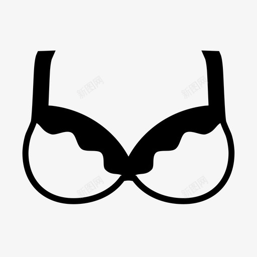 胸罩内衣女人图标svg_新图网 https://ixintu.com 内衣 女人 爱情 胸罩