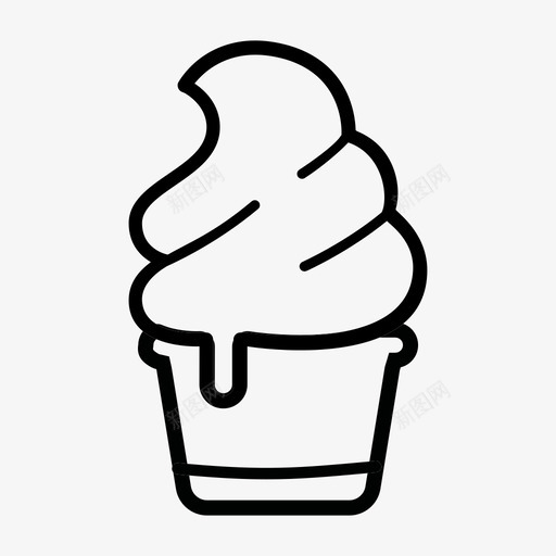 冰淇淋筒食品冰淇淋图标svg_新图网 https://ixintu.com 冰淇淋 冰淇淋甜品系列 冰淇淋筒 夏季 甜食 软装 食品