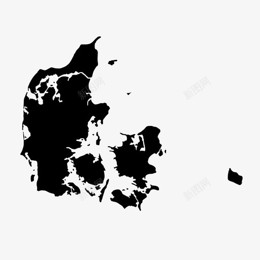 丹麦地图国家欧洲图标svg_新图网 https://ixintu.com 丹麦地图 国家 岛屿 欧洲