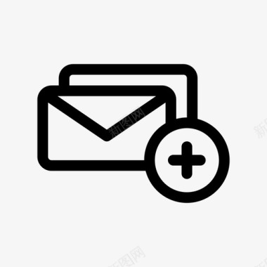 电子邮件添加信函新电子邮件图标图标