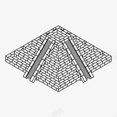 金字塔建筑印加图标图标