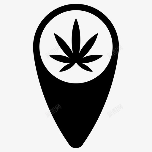 杂草位置毒品大麻图标svg_新图网 https://ixintu.com 大麻 杂草位置 毒品 点