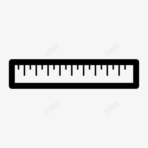 尺子长度测量图标svg_新图网 https://ixintu.com 刻度 尺子 标尺刻度 测量 长度