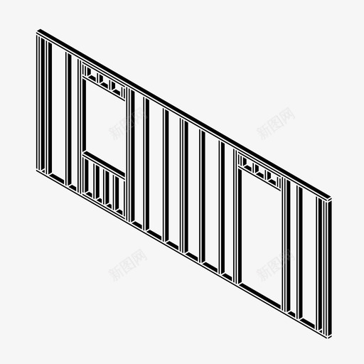 墙体结构建筑木工图标svg_新图网 https://ixintu.com 墙体组成 墙体结构 建筑 建筑构件 木工