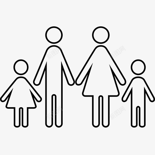 家庭孩子夫妻图标svg_新图网 https://ixintu.com 在一起 夫妻 孩子 家庭 幸福的家庭