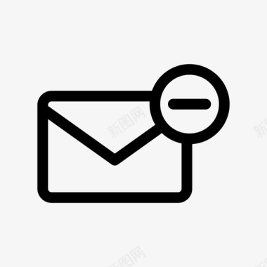 电子邮件删除关闭电子邮件信封图标图标