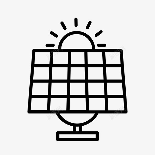 太阳能板可再生能源可持续性图标svg_新图网 https://ixintu.com 可再生能源 可持续性 太阳能板