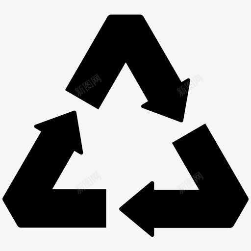 可回收箭头回收图标svg_新图网 https://ixintu.com 可回收 回收 箭头