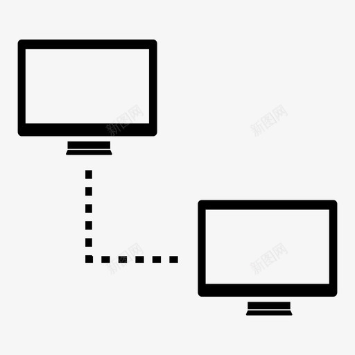 计算机网络共享图标svg_新图网 https://ixintu.com 共享 技术计算机 网络 计算机
