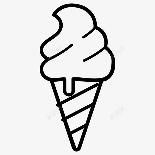 冰淇淋筒食品冰淇淋图标svg_新图网 https://ixintu.com 冰淇淋 冰淇淋甜品系列 冰淇淋筒 夏季 甜食 软装 食品