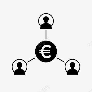 共享经济欧元货币图标图标