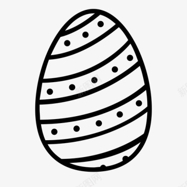 复活节彩蛋图案涂鸦图标图标