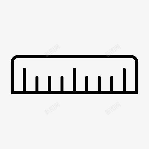 尺子英寸刻度图标svg_新图网 https://ixintu.com 刻度 尺子 尺寸 工具 英寸