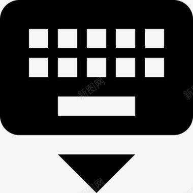 隐藏键盘按钮材质单色图标图标