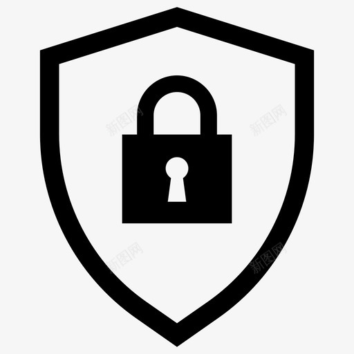 安全锁盾图标svg_新图网 https://ixintu.com 安全 盾 锁