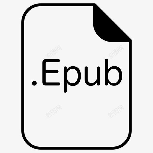 epub文档扩展名图标svg_新图网 https://ixintu.com epub 扩展名 文件 文件扩展名 文档 格式