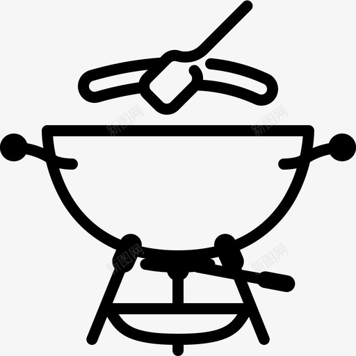 烹饪香肠烧烤香肠烤肉图标svg_新图网 https://ixintu.com 烤肉 烧烤香肠 烹饪香肠