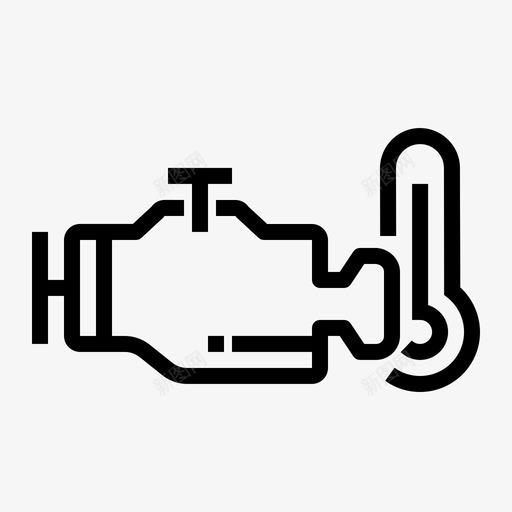 发动机温度汽车指示器图标svg_新图网 https://ixintu.com 发动机温度 指示器 汽车 汽车零件 零件