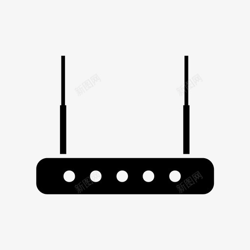 调制解调器连接互联网图标svg_新图网 https://ixintu.com 互联网 调制解调器 路由器 连接
