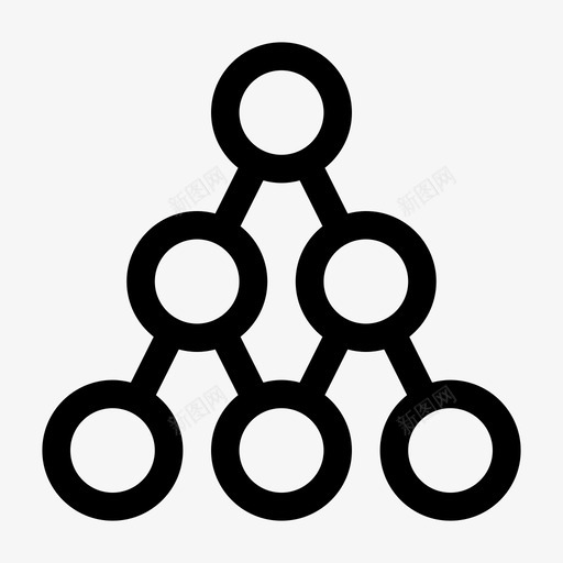 树形图分类层次结构图标svg_新图网 https://ixintu.com 分类 分类法 层次结构 排名 树形图 纯线