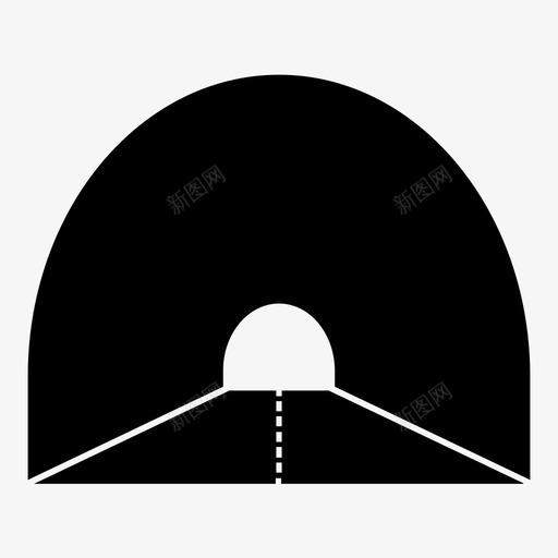 隧道汽车公路图标svg_新图网 https://ixintu.com 公路 卡车 汽车 运输 隧道