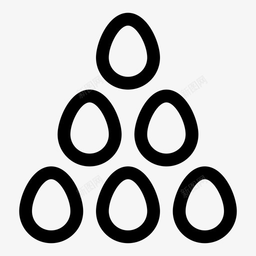 鸡蛋6个鸡蛋食物图标svg_新图网 https://ixintu.com 6个鸡蛋 纯系 食物 鸡蛋