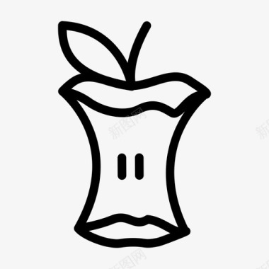 食物垃圾苹果苹果核图标图标