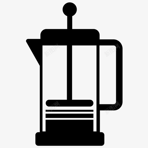 法式印刷机早餐咖啡图标svg_新图网 https://ixintu.com 咖啡 咖啡机 早餐 法式印刷机 饮料