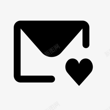 电子邮件收藏夹收藏夹心形图标图标