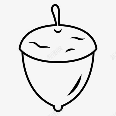 坚果橡子食物图标图标