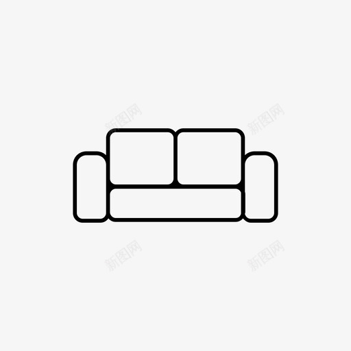 双座沙发舒适靠垫图标svg_新图网 https://ixintu.com 双座沙发 家具 家居装饰 沙发 舒适 靠垫