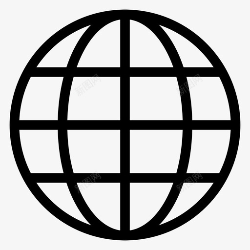 地球全球互联网图标svg_新图网 https://ixintu.com 世界 互联网 全球 地球 购物电子商务线图标