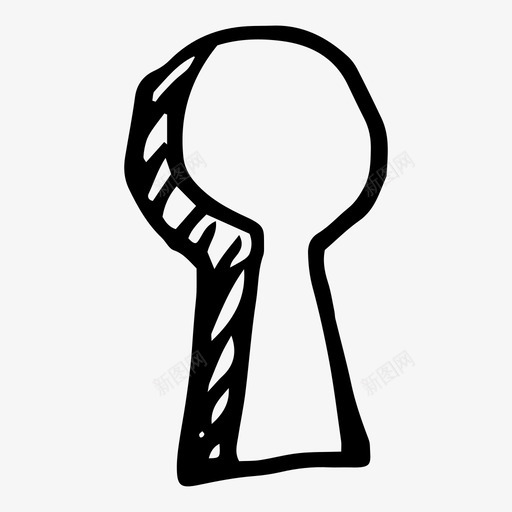锁孔锁保护图标svg_新图网 https://ixintu.com 保护 安全 锁 锁孔